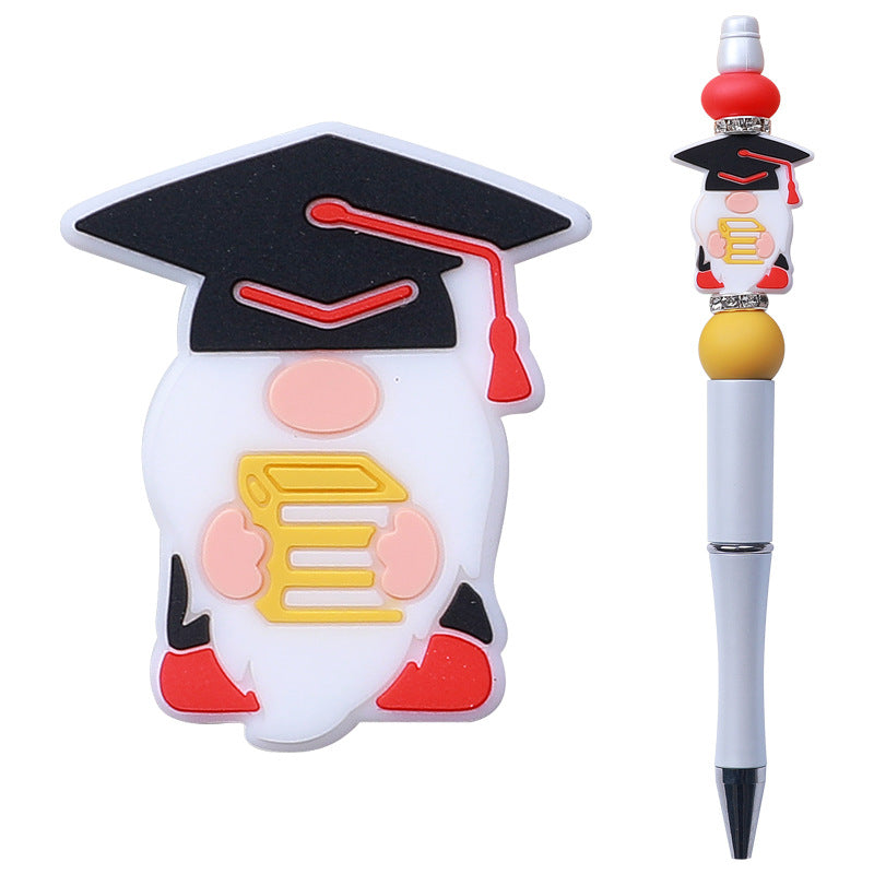 Wholesale 20PCS/PACK Graduation Season Cartoon Dwarf Silicone Beads